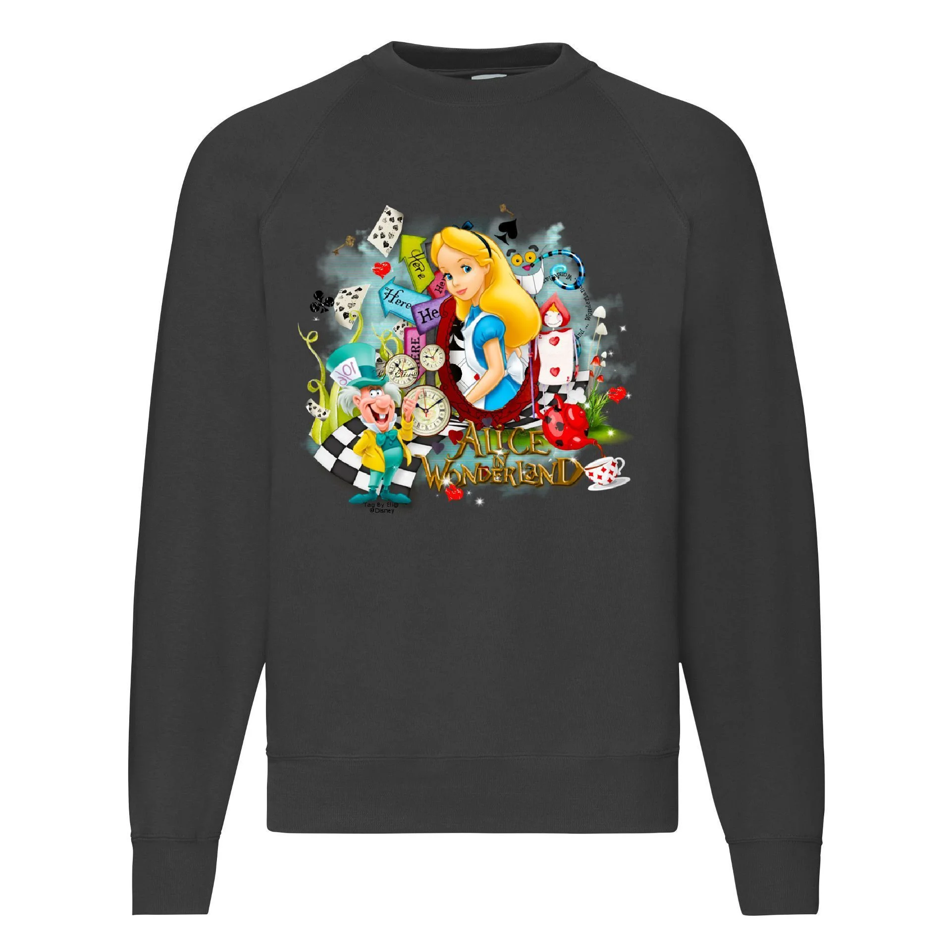 Φωτογραφία προϊόντος: Φούτερ Sweatshirt Αλίκη στην χώρα των θαυμάτων Alice in wonderland Fruit of the loom 80% βαμβάκι