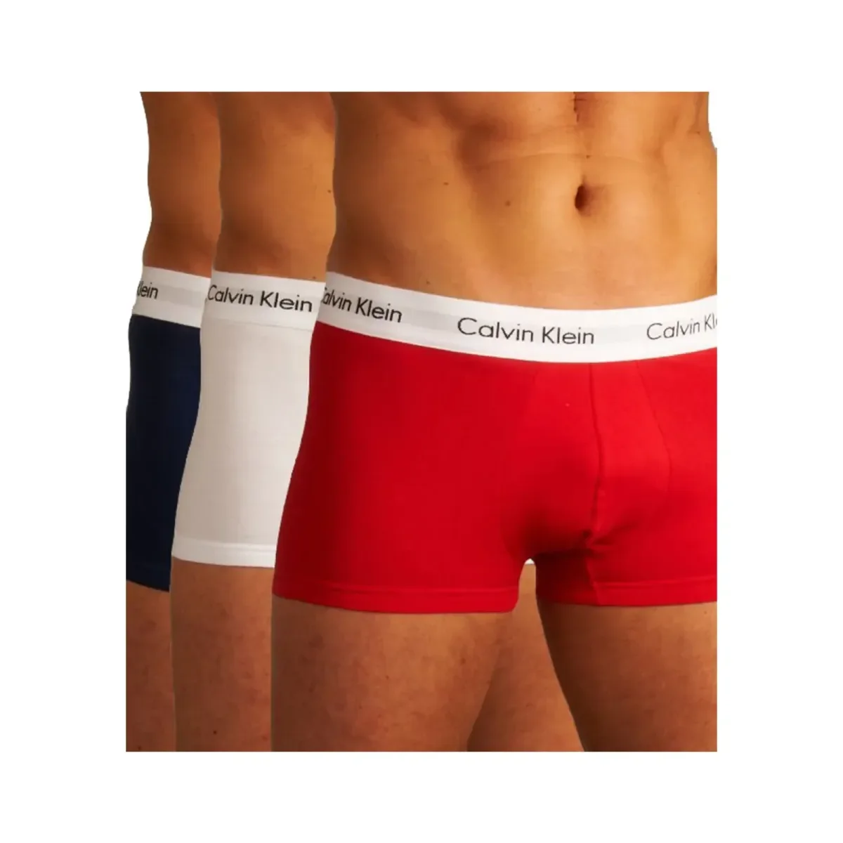 Φωτογραφία προϊόντος: Calvin Klein Ανδρικό Boxer RWB - Τριπλό Πακέτο, Χρώμα Κόκκινο Ginger/Pyro Μπλε/Λευκό