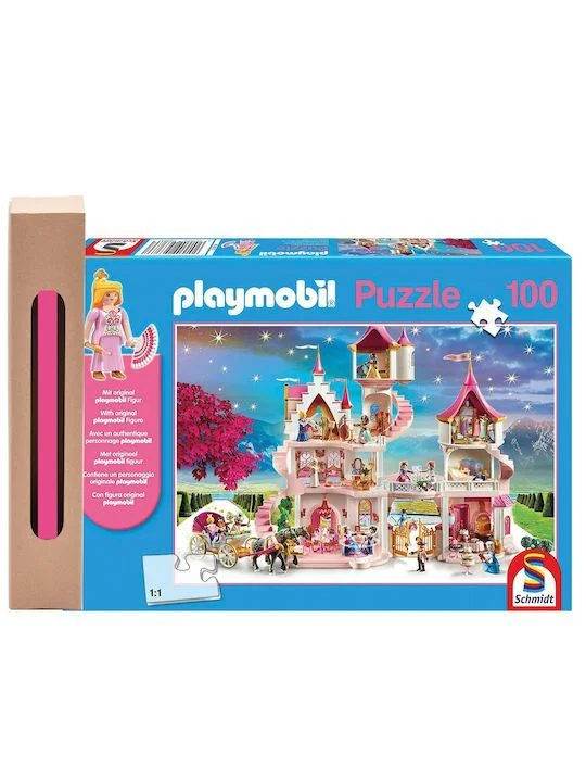 Φωτογραφία προϊόντος: Παιδικό Puzzle Playmobil Princess Castle 100pcs Πριγκίπισσες και δώρο λαμπάδα