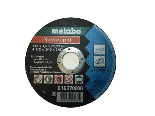 Φωτογραφία προϊόντος: OEM Δίσκοι κοπής Novorapid 115x1,0x22,23 Inox