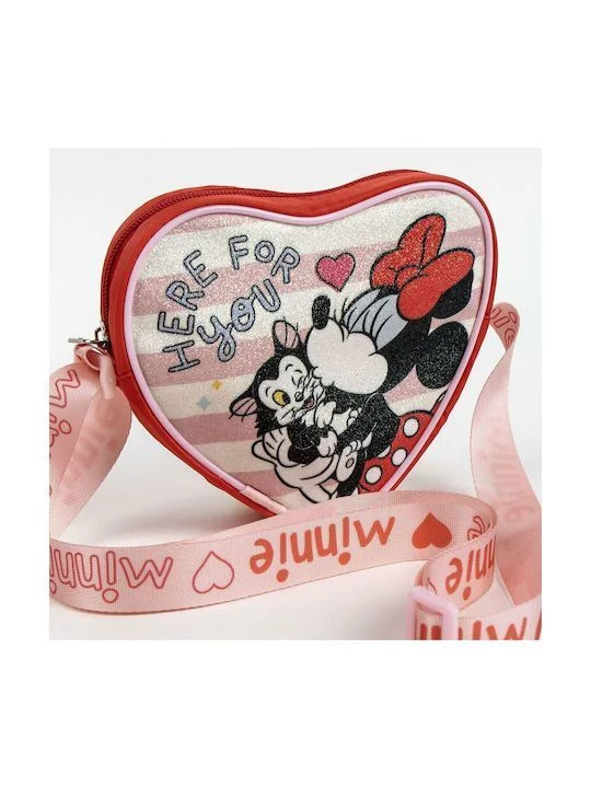 Φωτογραφία προϊόντος: Minnie Mouse Παιδική Τσάντα Ώμου Κόκκινη 15x14x4εκ. καρδιά