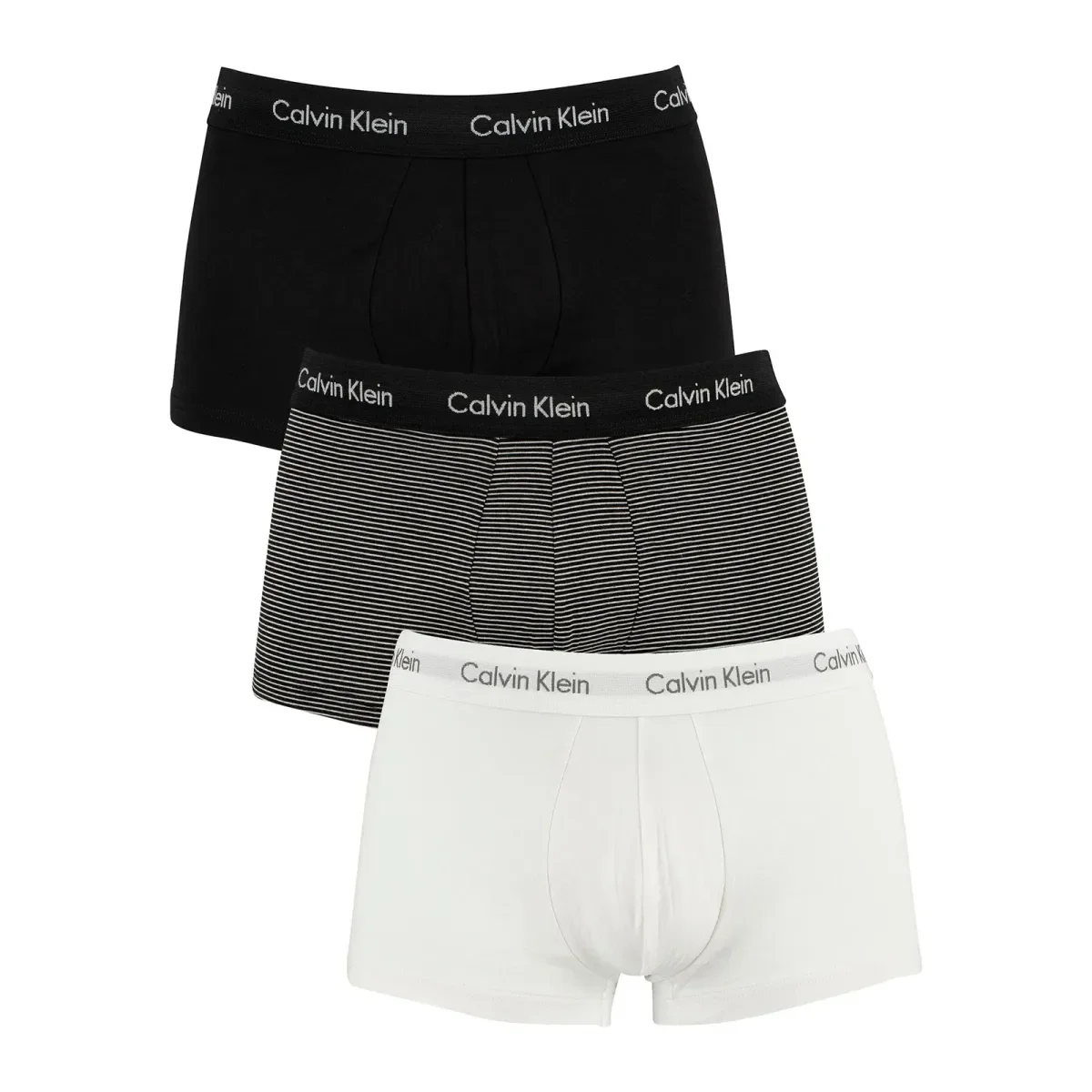 Φωτογραφία προϊόντος: Calvin Klein Ανδρικό Boxer Stripes - Τριπλό Πακέτο, Χρώμα White- B&W Stripe- Black
