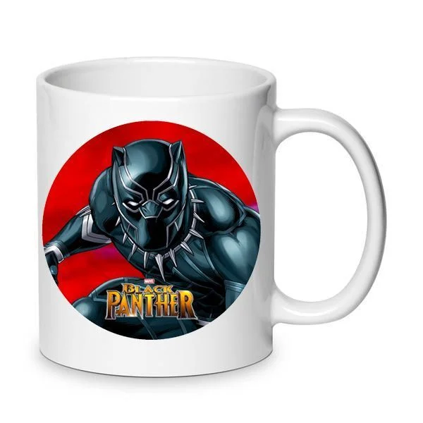 Φωτογραφία προϊόντος: Black panther mug Μαύρος Πάνθηρας κούπα no3 κεραμική 330ml
