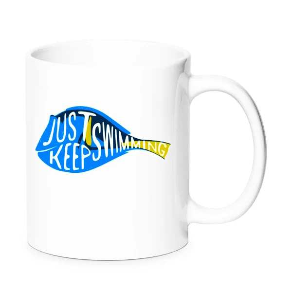 Φωτογραφία προϊόντος: Finding Nemo Dory Just Keep Swimming mug Ψάχνοντας τον Νέμο Κούπα No9 330ml Κεραμική