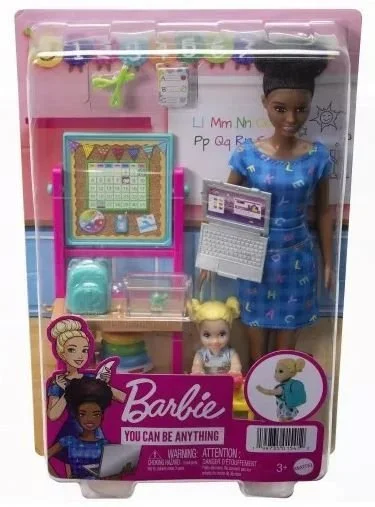 Φωτογραφία προϊόντος: Mattel Barbie Σετ Επαγγελματα Με Παιδακια Και Ζωακια - Δασκάλα Μελαχρινή (HCN20)