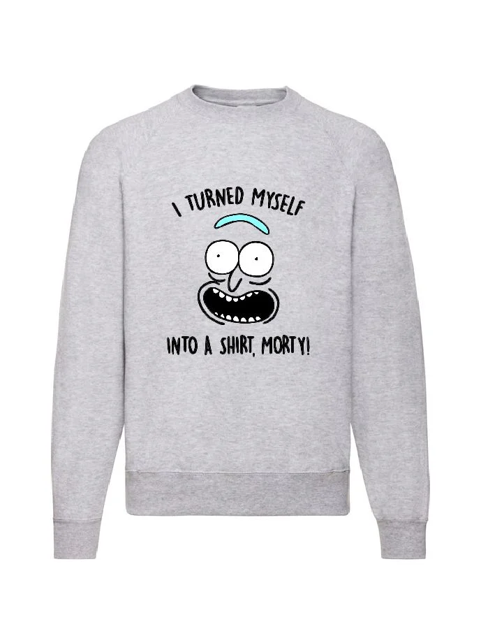 Φωτογραφία προϊόντος: Φούτερ Sweatshirt Rick and Morty turned myself into a shirt no21 Fruit of the loom 100% βαμβάκι