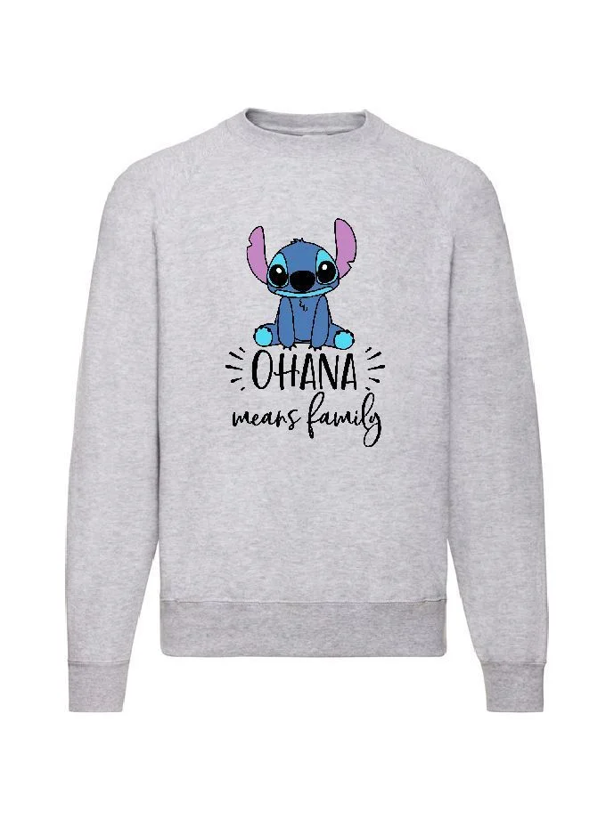 Φωτογραφία προϊόντος: Φούτερ Sweatshirt Sweater Lilo and stitch no1 Fruit of the loom 80% βαμβάκι Ohana means family