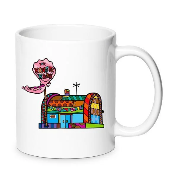 Φωτογραφία προϊόντος: Spongebob mug The crusty Krab Μπομπ ο Σφουγγαράκης κούπα Ο τραγανός κάβουρας no7 κεραμική 330ml