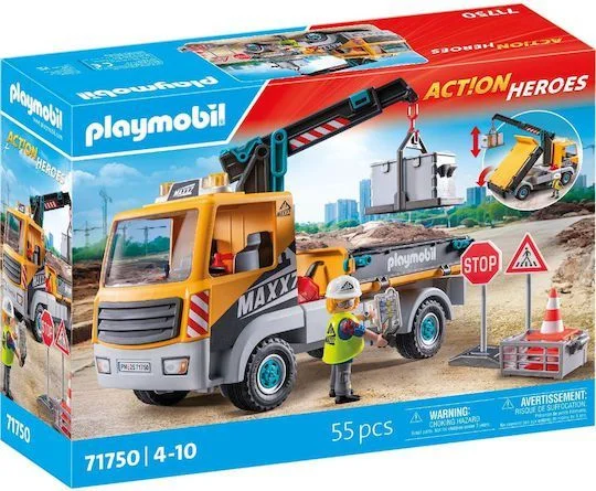 Φωτογραφία προϊόντος: Playmobil Action Heroes Φορτηγό με Γερανό για 4-10 ετών