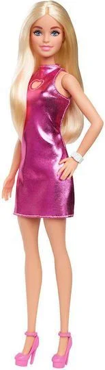 Φωτογραφία προϊόντος: Barbie Κούκλα Fashionistas Deluxe Style με Mίνι Μεταλλικό Ροζ Φόρεμα με Κόψιμο-Καρδιά για 3+ Ετών