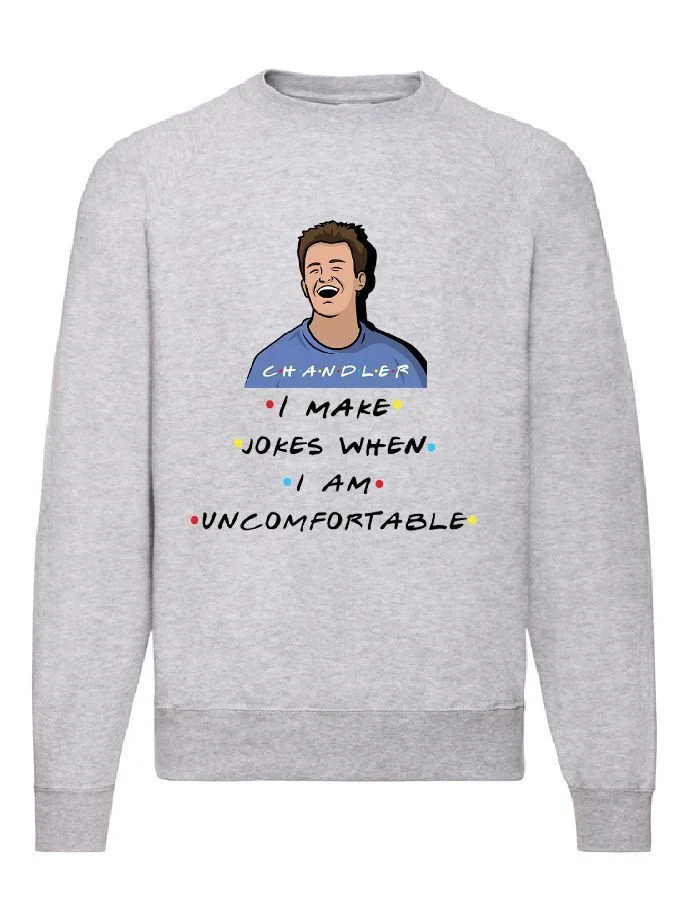 Φωτογραφία προϊόντος: Φούτερ Sweatshirt Friends Tv Chandler Fruit of the loom 80% βαμβάκι I make jokes