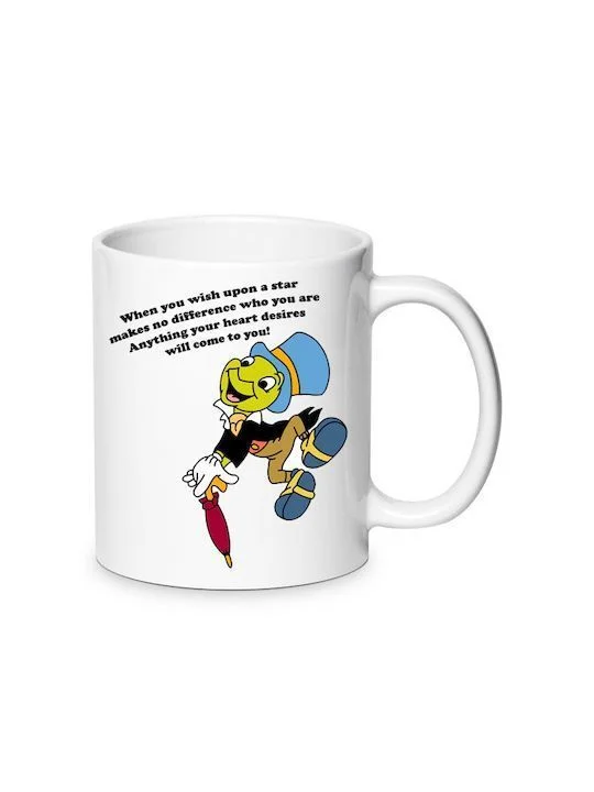 Φωτογραφία προϊόντος: Pinocchio mug Πινόκιο κούπα no5 330ml κεραμική μπαίνει στο πλυντήριο Jiminy Cricket
