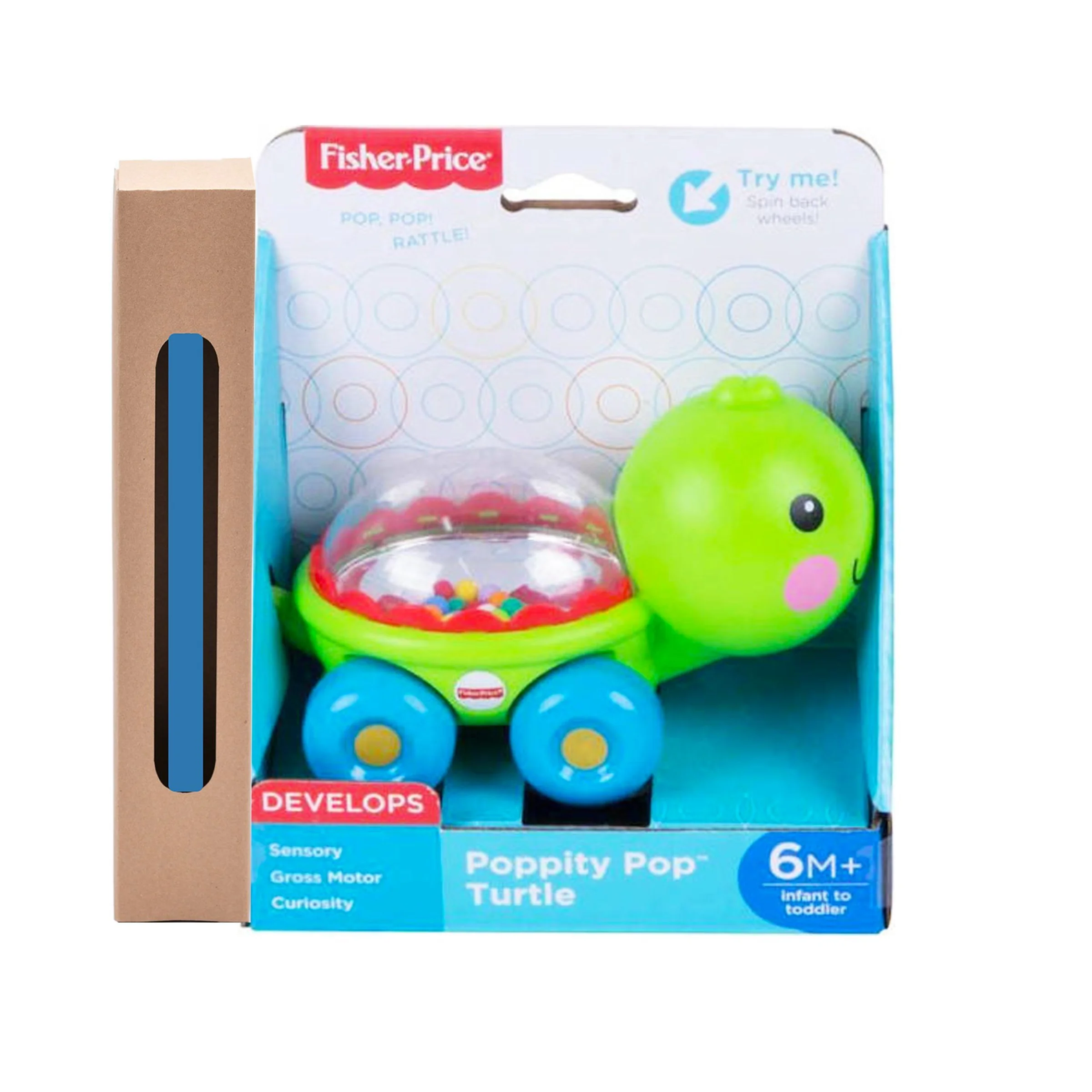 Φωτογραφία προϊόντος: Fisher Price Pull-Along Turtle για 12+ Μηνών και δώρο λαμπάδα
