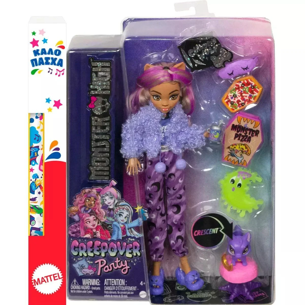 Φωτογραφία προϊόντος: Κούκλα Monster High Creepover Party Clawdeen Wolf Crescent 4+ ετών και δώρο λαμπάδα