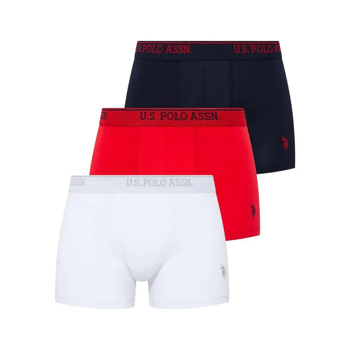 Φωτογραφία προϊόντος: U.S. Polo ASSN. Ανδρικό Boxer Classic Logo - Τριπλό Πακέτο, Χρώμα Σκ.Μπλε-Λευκό-Κόκκινο