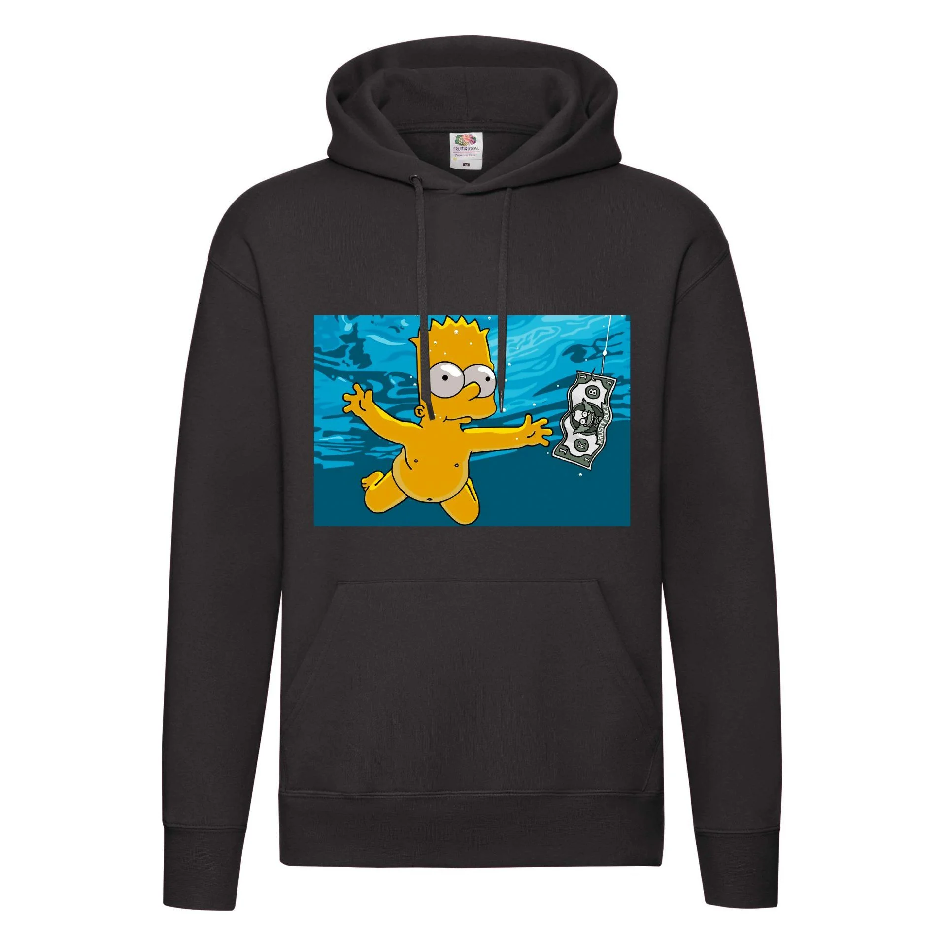 Φωτογραφία προϊόντος: Φούτερ με κουκούλα The Simpsons Family The nirvana baby bart Fruit of the loom 70% βαμβάκι