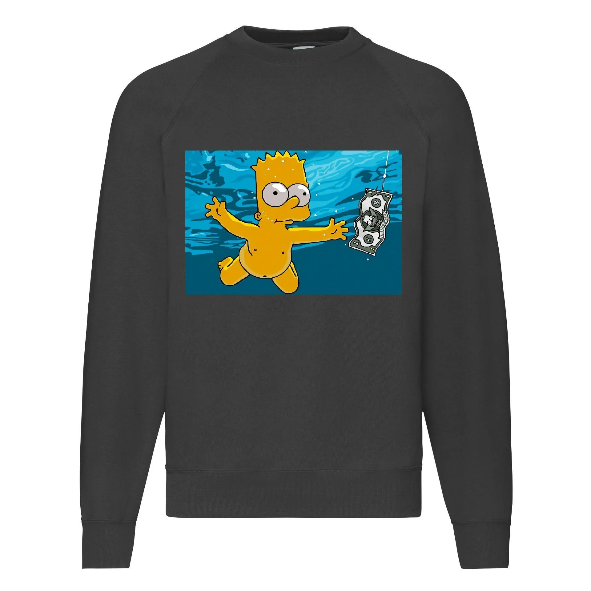 Φωτογραφία προϊόντος: Φούτερ Sweatshirt The Simpsons Family The nirvana baby bart no5 Fruit of the loom 80% βαμβάκι