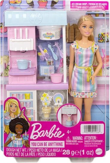 Φωτογραφία προϊόντος: Barbie Εργαστήριο Παγωτού Σετ Κούκλας για 3+ Ετών 30εκ.