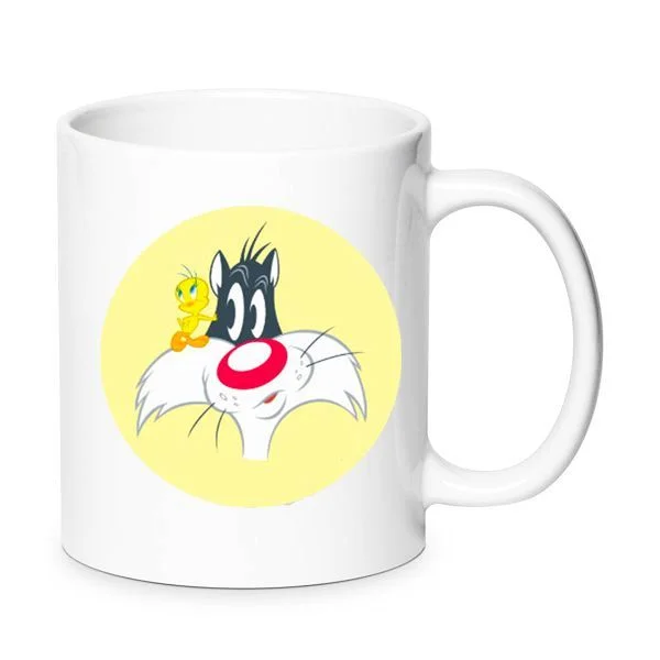 Φωτογραφία προϊόντος: Tweety and Sylvester mug Τουίτι και Σιλβέστρος κούπα no2 κεραμική 330ml