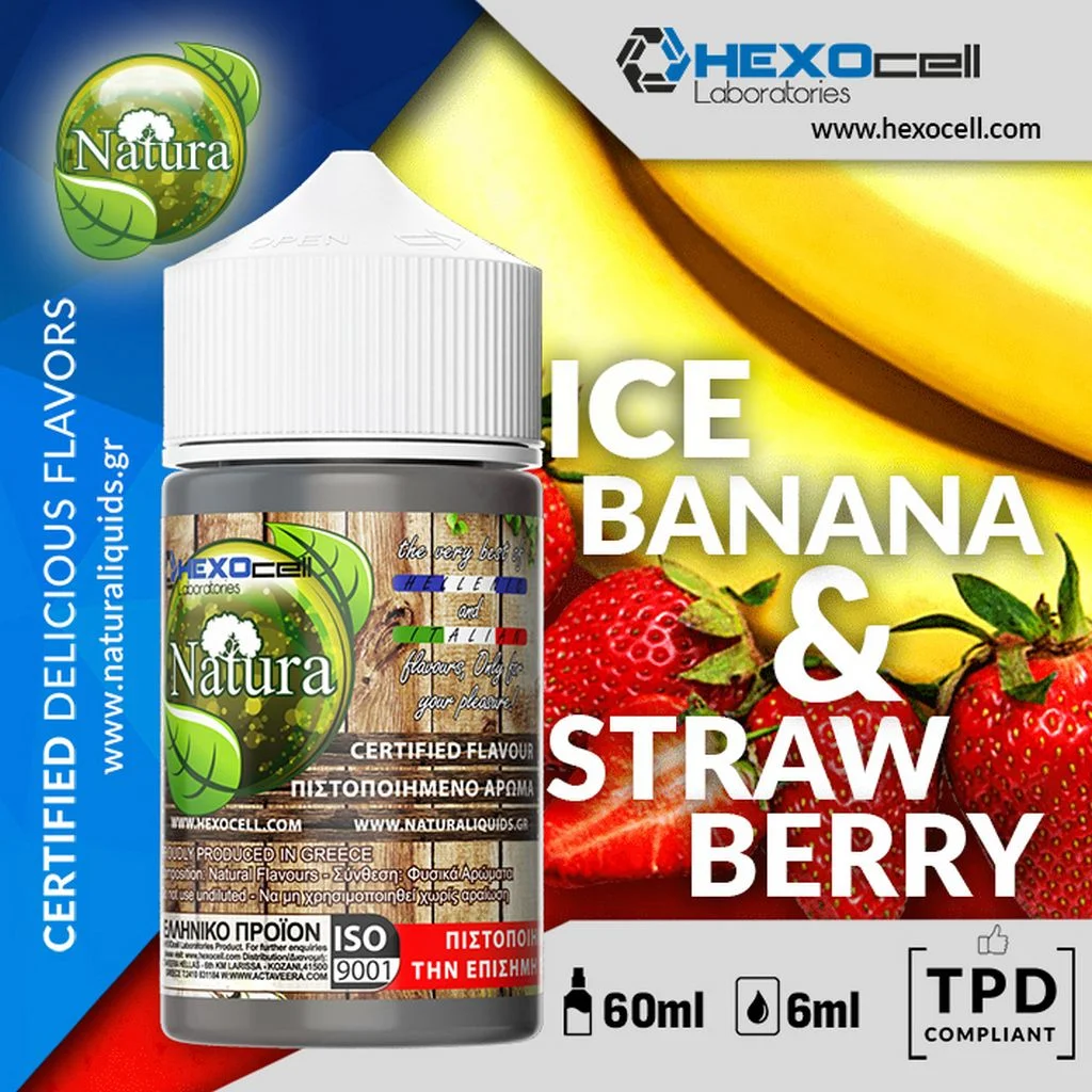 Φωτογραφία προϊόντος: Natura Hypermix Ultra Flavorshot Ice Banana + Strawberry 6ml/60ml