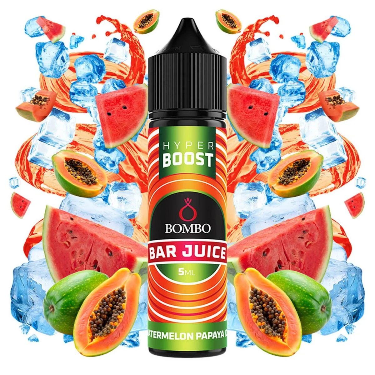 Φωτογραφία προϊόντος: Bombo Bar Juice Hyper Boost Flavor Shot Watermelon Papaya Ice 5ml/60ml