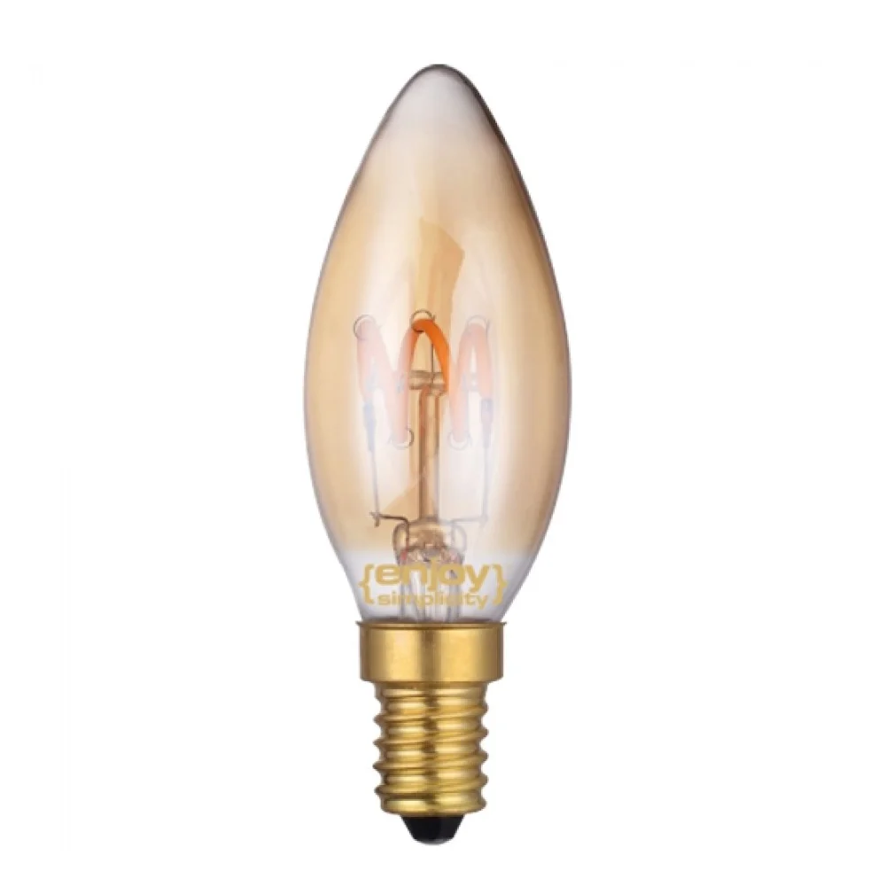 Φωτογραφία προϊόντος: EL822102 | LED FILLAMENT DIM Amber Glass B35|3W Ε14|2200k|150lm|enjoySimplicity™ 2442