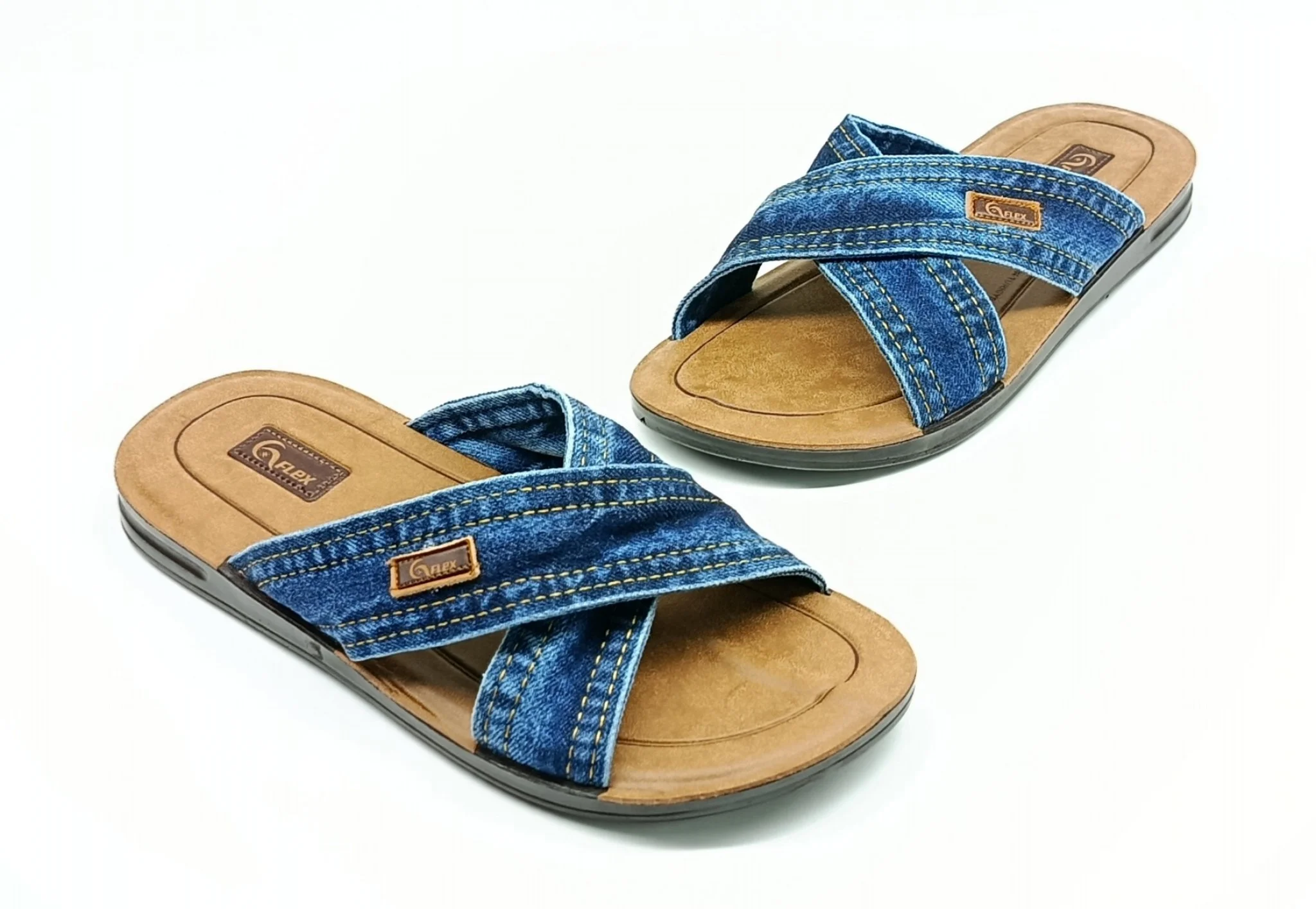 Φωτογραφία προϊόντος: CHRISTINE SHOES Παντόφλα Ανδρική Τζην Σε Σχήμα Χ FLEX