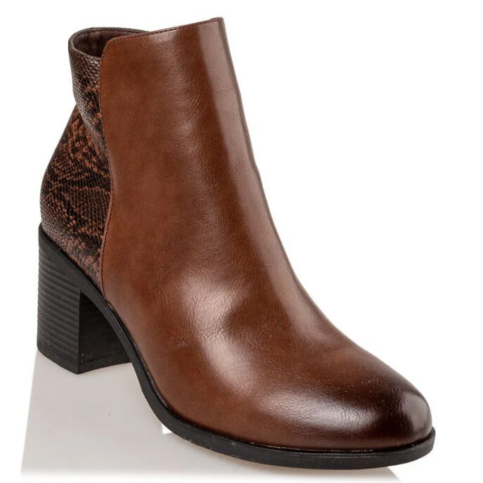 Φωτογραφία προϊόντος: ENVIE Γυναικεία Miss NV MID HEEL BOOTIES V57-16664 Καφέ