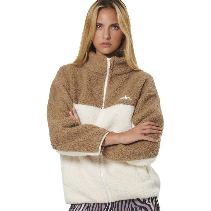 Φωτογραφία προϊόντος: Body Action Faux Sheepskin Jacket Beige Ecru Γυναικεία Ζακέτα Προβατάκι Μπεζ / Εκρού