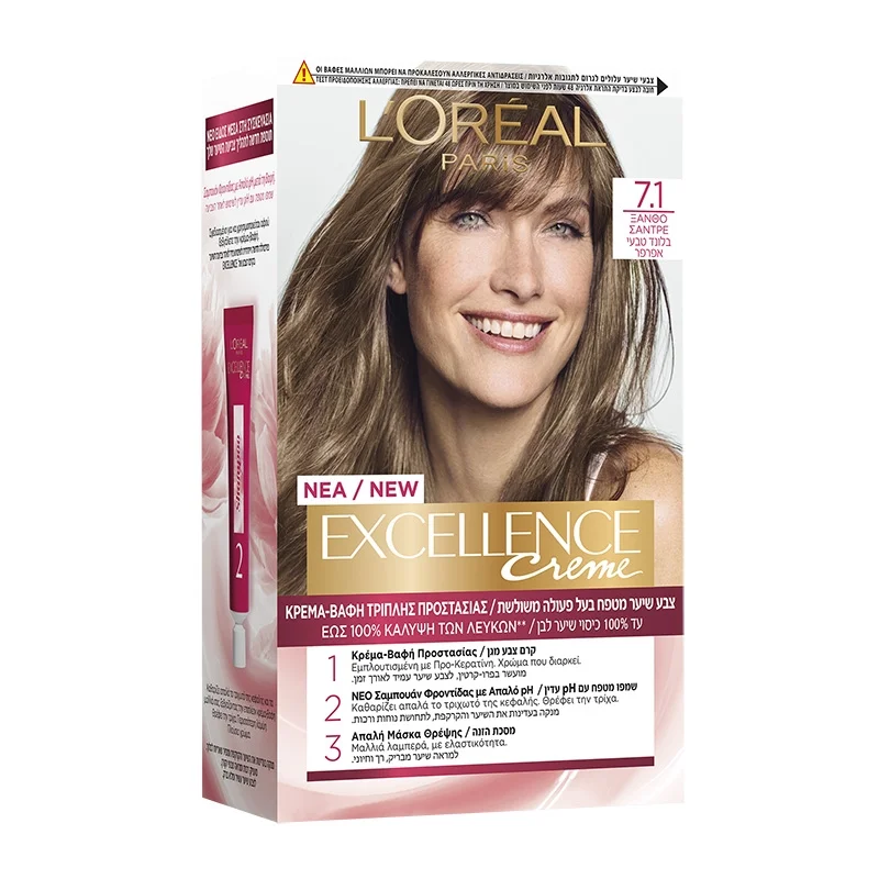 Φωτογραφία προϊόντος: L'Oreal Βαφή Μαλλιών Excellence 48ml | Απόχρωση No 7.1