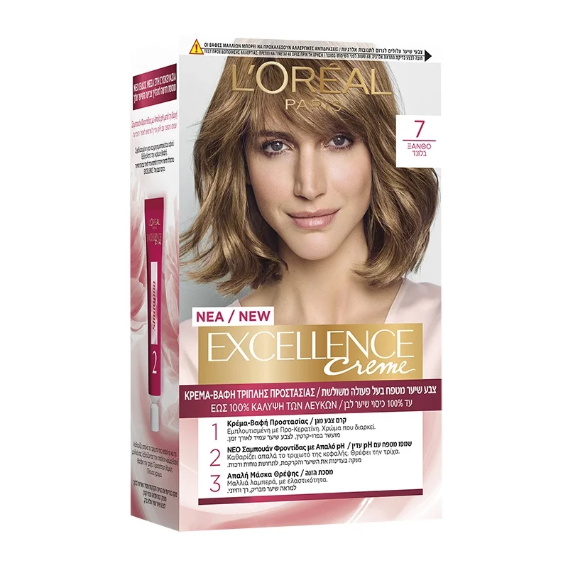 Φωτογραφία προϊόντος: L'Oreal Βαφή Μαλλιών Excellence 48ml | Απόχρωση No 7.0