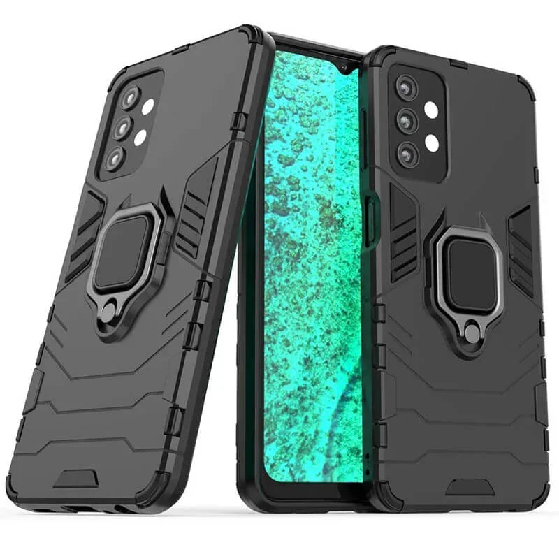 Φωτογραφία προϊόντος: OEM Finger Ring Kickstand Armor Black Samsung Galaxy A32 4G