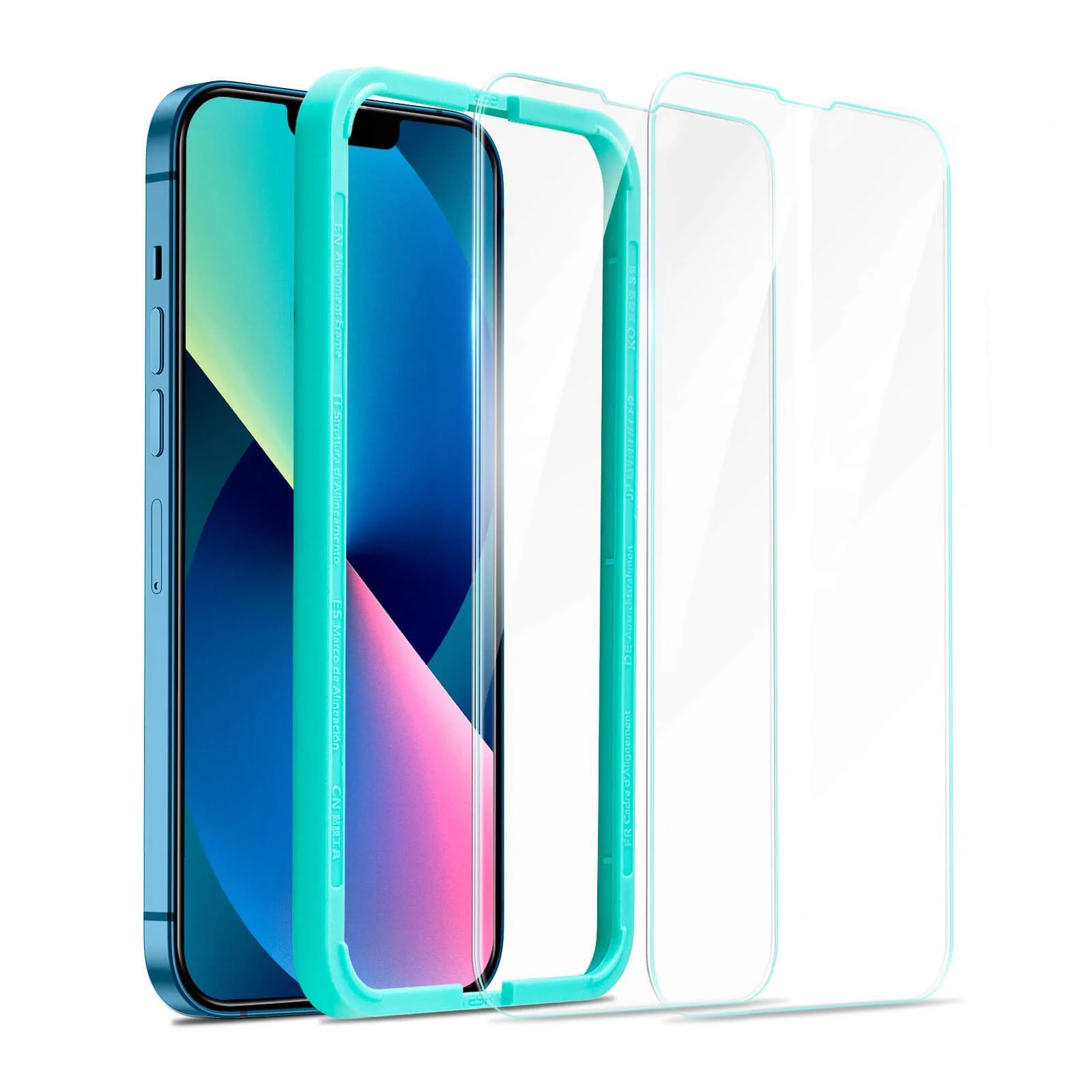 Φωτογραφία προϊόντος: ESR Premium Quality Tempered Glass iPhone 13 mini (2-Pack With Easy Installation Frame)