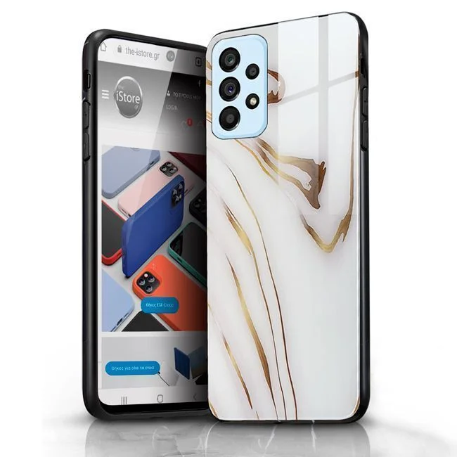 Φωτογραφία προϊόντος: Glossy Marble White Gold Case Samsung Galaxy A53 5G