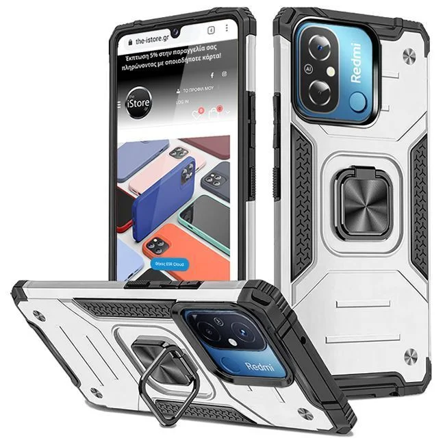 Φωτογραφία προϊόντος: Θήκη Armor Ringstand Silver Xiaomi Redmi 12C
