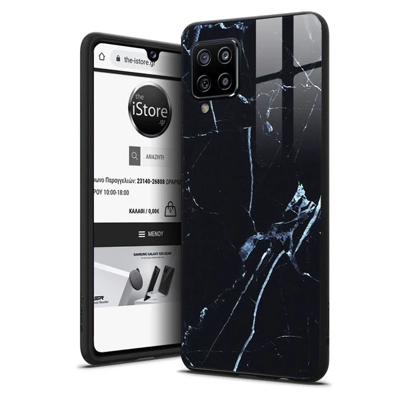 Φωτογραφία προϊόντος: Glossy Marble Black Case Samsung Galaxy A22 4G