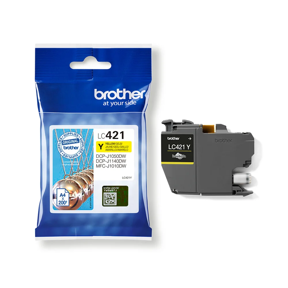 Φωτογραφία προϊόντος: Brother Μελάνι Inkjet LC-421Yellow (LC421Y) (BRO-LC421Y)