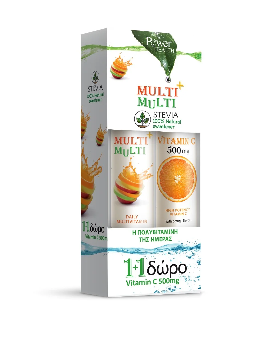 Φωτογραφία προϊόντος: Power Health Multi + Multi 24 αναβραζ.δισκία & Vitamin C 500 mg