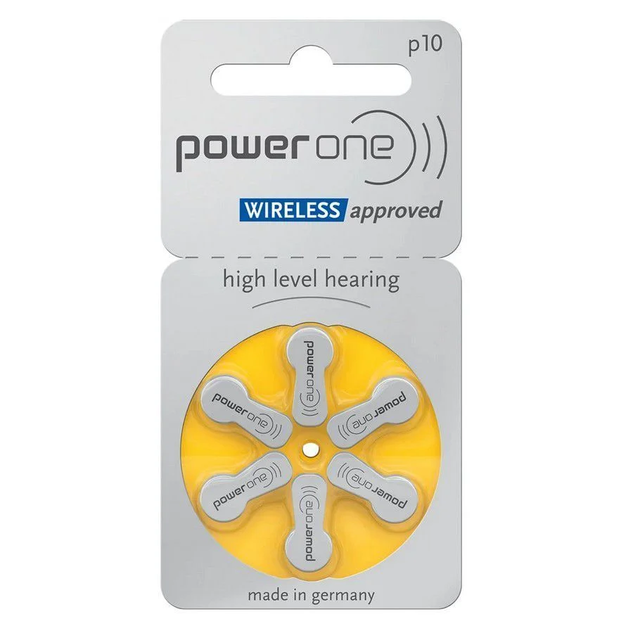 Φωτογραφία προϊόντος: POWER ONE p10 1.45V μπαταρίες ακουστικών βαρηκοΐας 6 τμχ