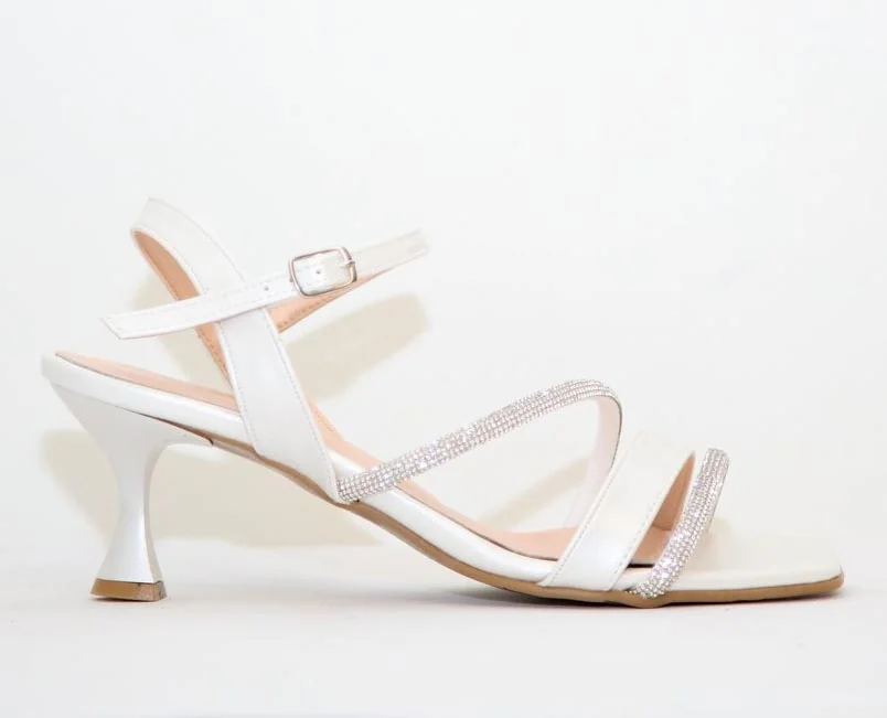 Φωτογραφία προϊόντος: Anteos Shoes 1121 Γυναικεία Πέδιλα από Συνθετικό Υλικό σε Λευκό - Πέρλα χρώμα
