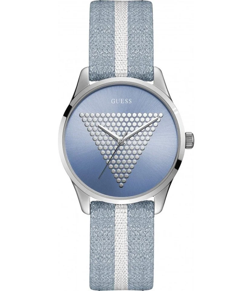 Φωτογραφία προϊόντος: Guess Mini Imprint Ρολόι Μπαταρίας με Μπλε Υφασμάτινο Λουράκι GW0021L1