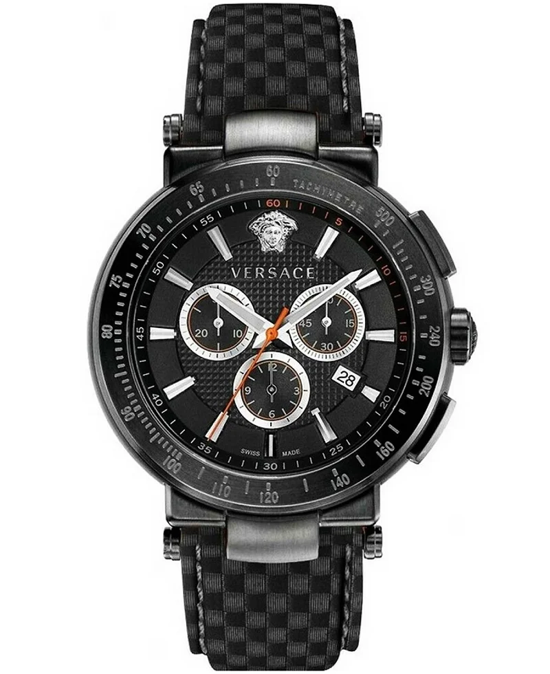 Φωτογραφία προϊόντος: Versace Mystique Sport Ρολόι Χρονογράφος Μπαταρίας με Μαύρο Δερμάτινο Λουράκι VEFG02020