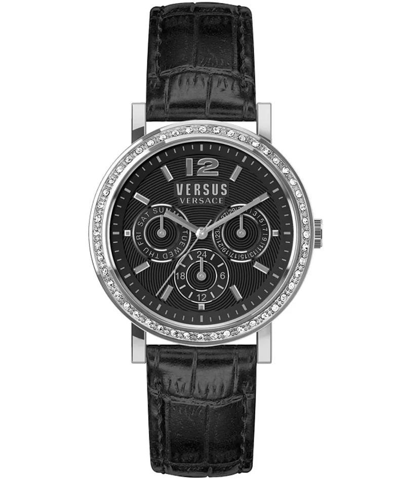 Φωτογραφία προϊόντος: Versus by Versace Manhasset Ρολόι Μπαταρίας με Μαύρο Δερμάτινο Λουράκι VSPOR2119