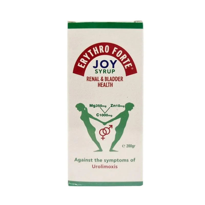Φωτογραφία προϊόντος: ERYTHROFORTE Erythro Forte Joy Syrup Συμπλήρωμα Διατροφής Για Την Υγεία Του Ουροποιητικού 200gr