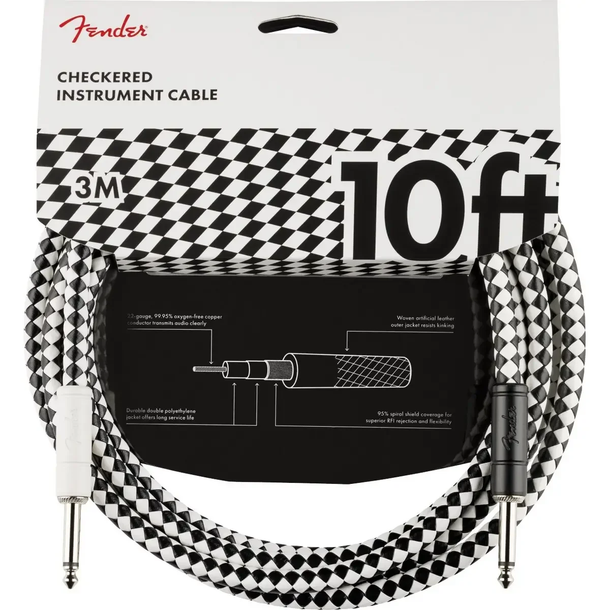 Φωτογραφία προϊόντος: Fender Pro Checkerboard Καλώδιο Οργάνου 3m