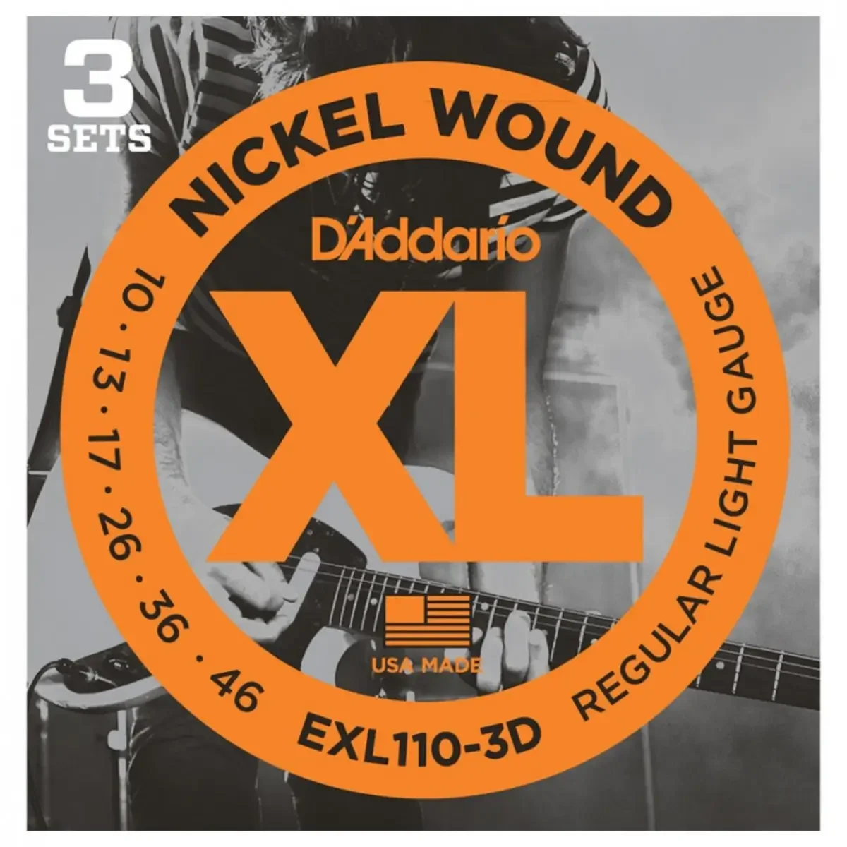 Φωτογραφία προϊόντος: dAddario D'Addario EXL110-3D Χορδές Ηλεκτρικής Κιθάρας 10-46 (Πακέτο 3 Σετ)
