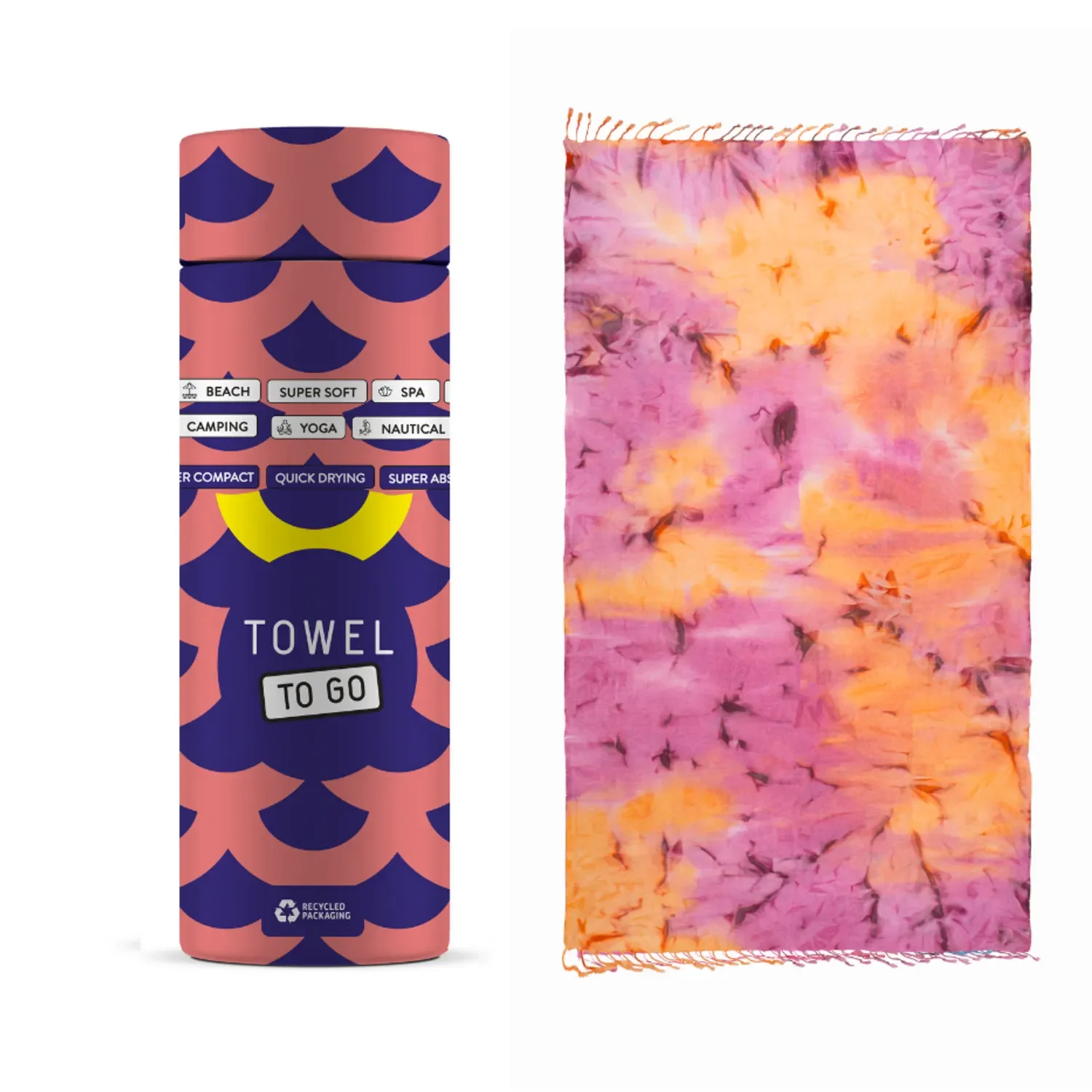 Φωτογραφία προϊόντος: Towel To Go Tie Dye Πετσέτες Θαλάσσης Purple