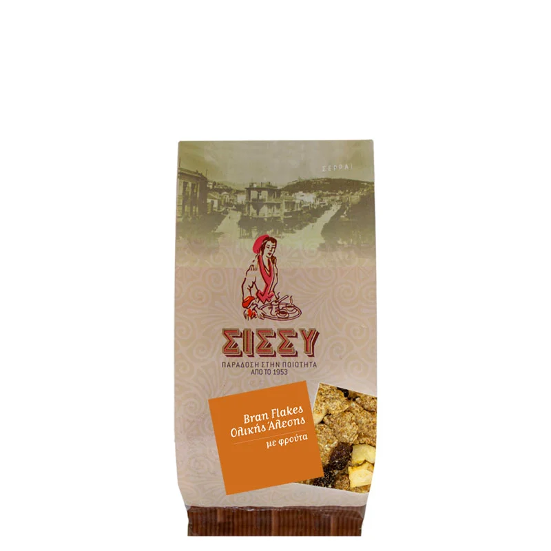 Φωτογραφία προϊόντος: sissynuts Bran Flakes Ολικής με Φρούτα 100 gr Συσκευασία