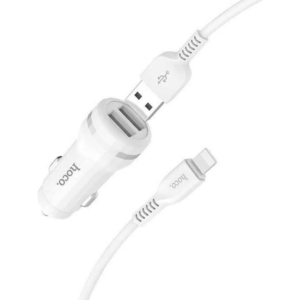 Φωτογραφία προϊόντος: Hoco USB Car Charger 2xUSB 2.4A White