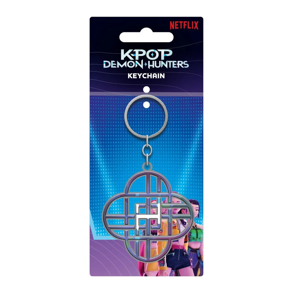 Φωτογραφία προϊόντος: PYRAMID Μπρελόκ Kpop Demon Hunters metallic Keychain Huntrix Logo MK2510688